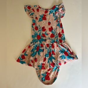 Posh Peanut Strawberry Twirl Bodysuit - 2T